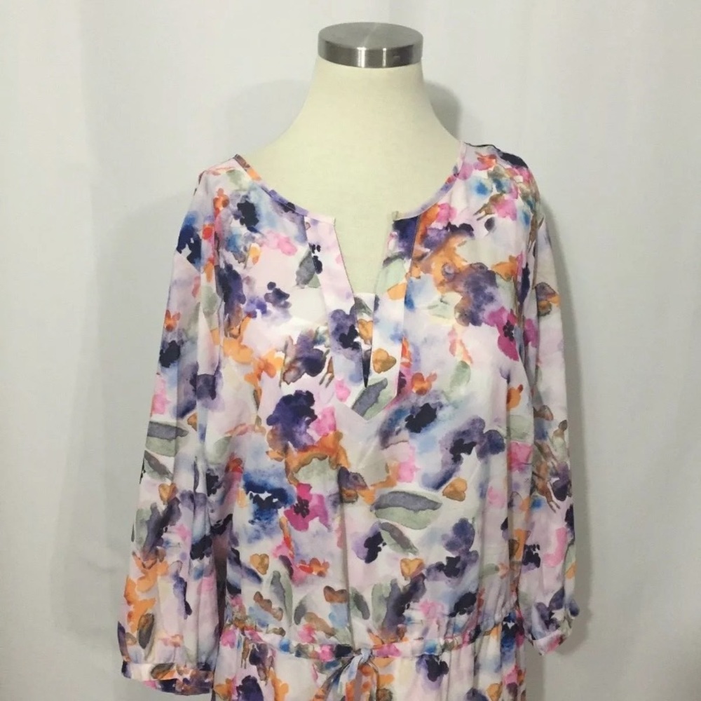 NYDJ Alexa above knee dress with tie waist. NWT